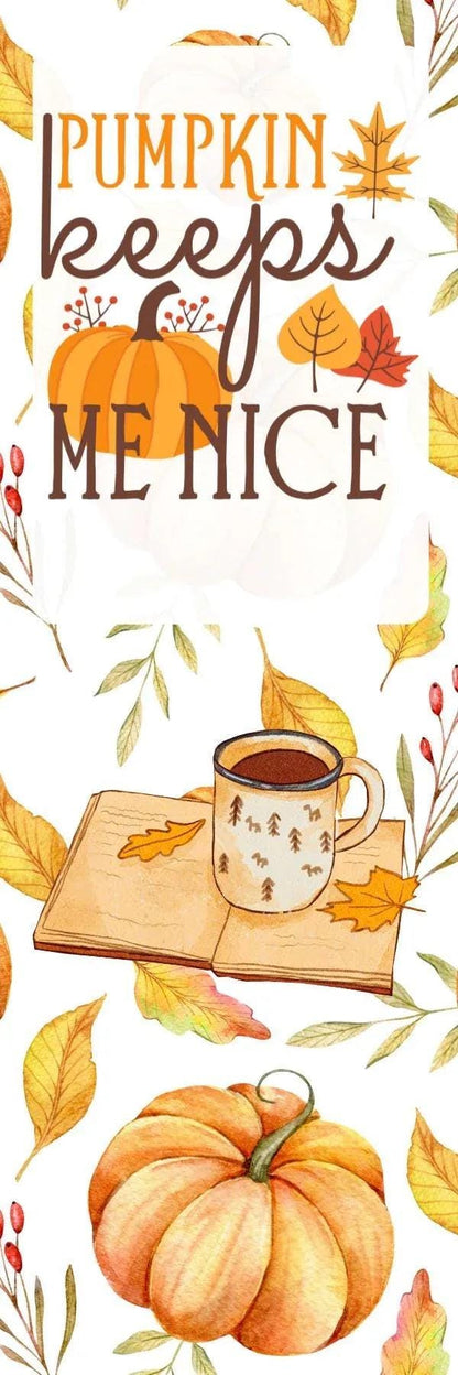 Pumpkin Nice Laminated Bookmark - Autumnmist Boutique