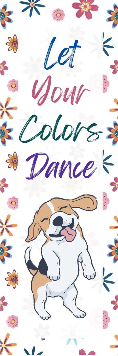 Dancing Dog Laminated Bookmark - Autumnmist Boutique