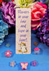 Pink "Flowers in Your Hair" Cat Laminated Bookmark - Autumnmist Boutique