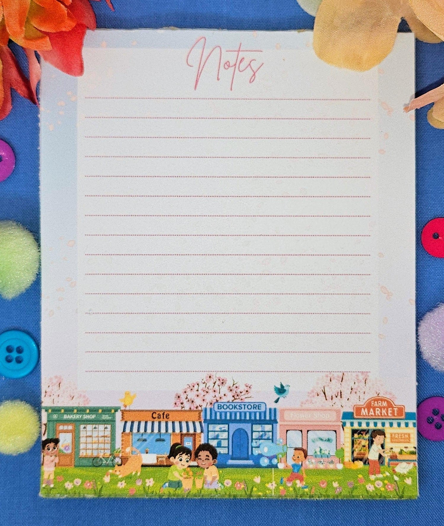 Main Street Spring Edition Notepad 4.25&amp;quot; x 5.5&amp;quot; - Autumnmist Boutique