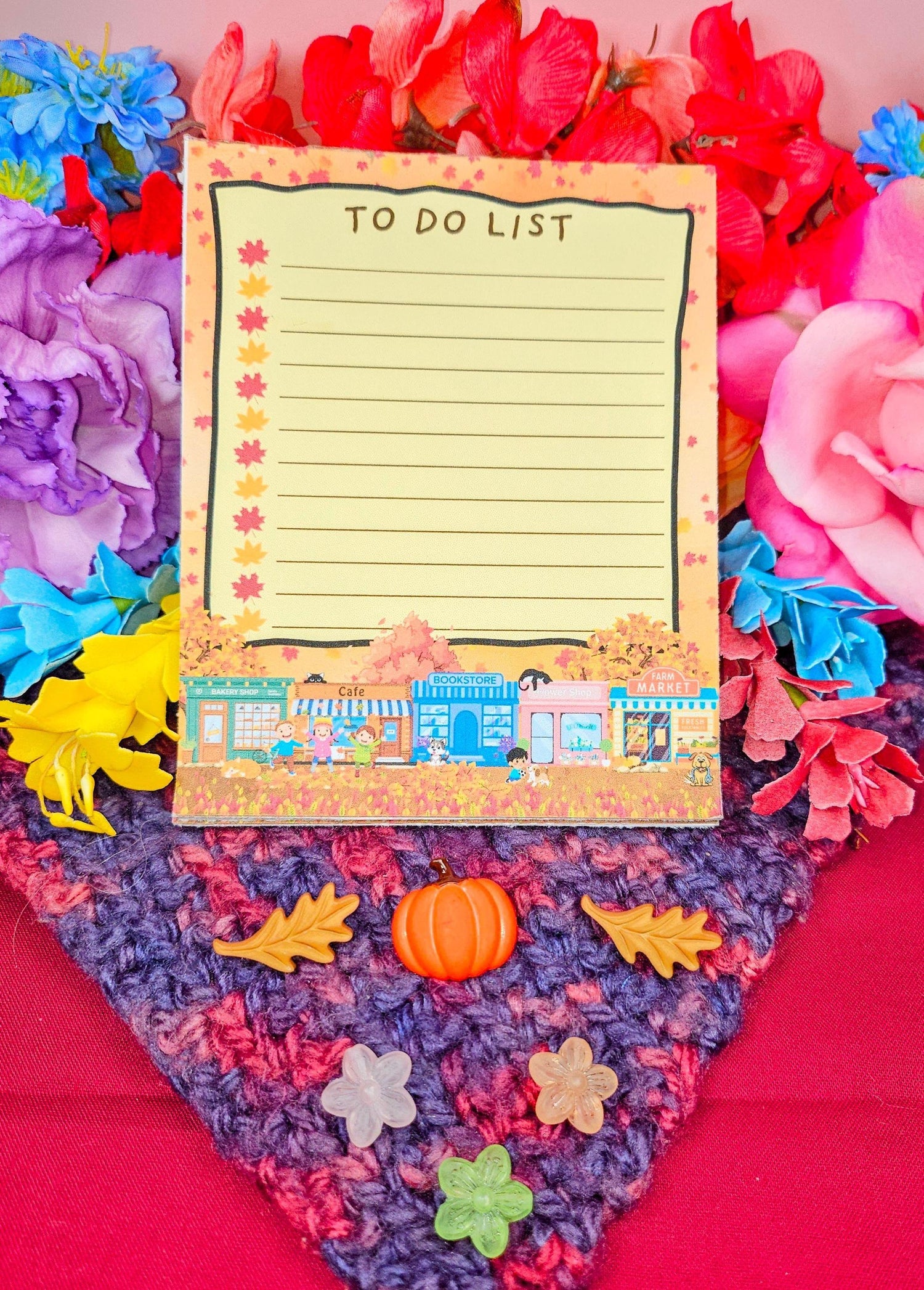 Main Street Autumn Edition To Do Notepad 4.25&amp;quot; x 5.5&amp;quot; - Autumnmist Boutique