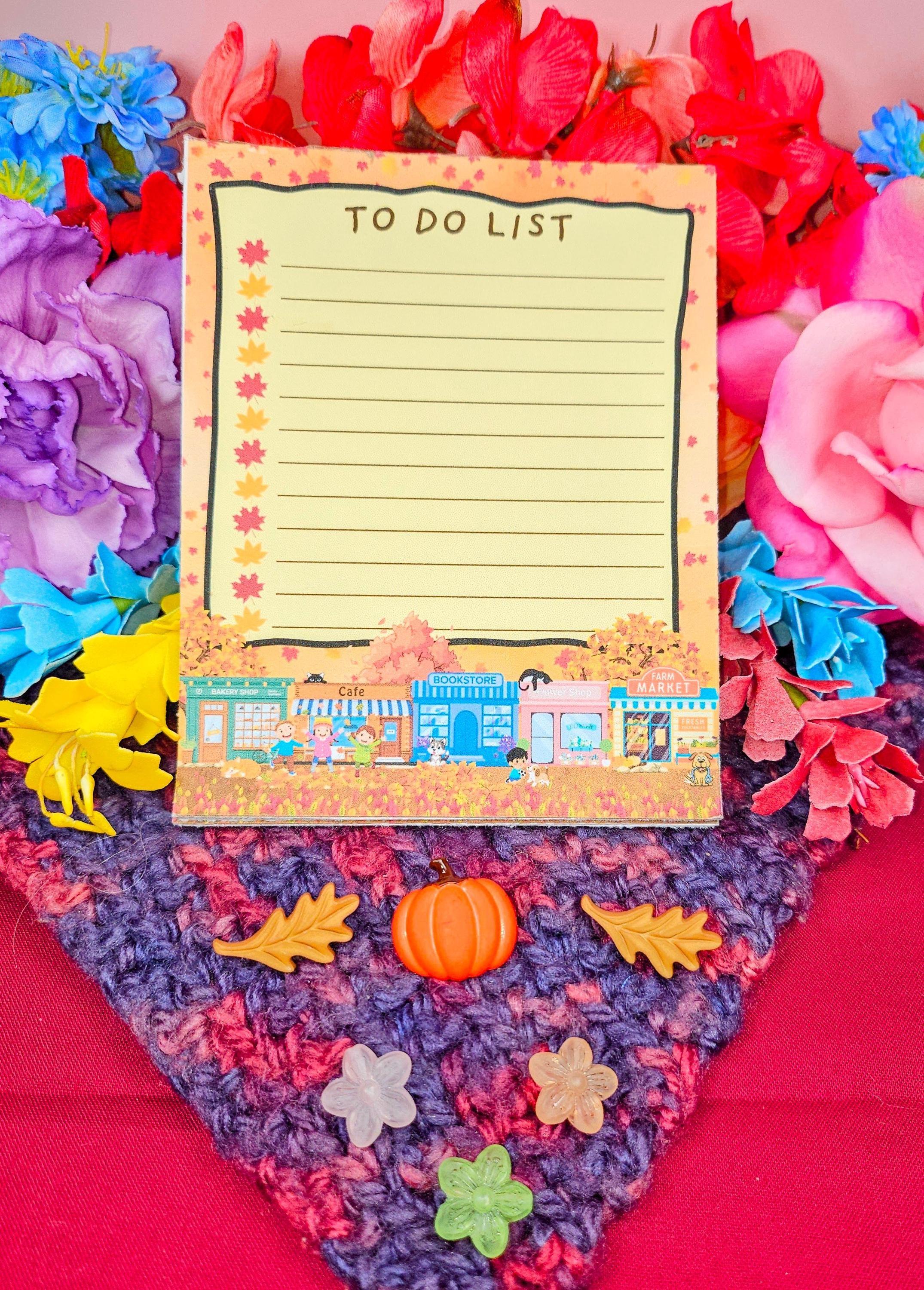 Main Street Autumn Edition To Do Notepad 4.25&amp;quot; x 5.5&amp;quot; - Autumnmist Boutique