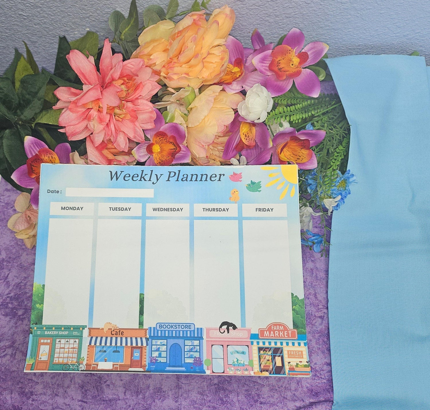 Main Street Weekly Planner Notepad 8.5&amp;quot; x 11&amp;quot; - Autumnmist Boutique