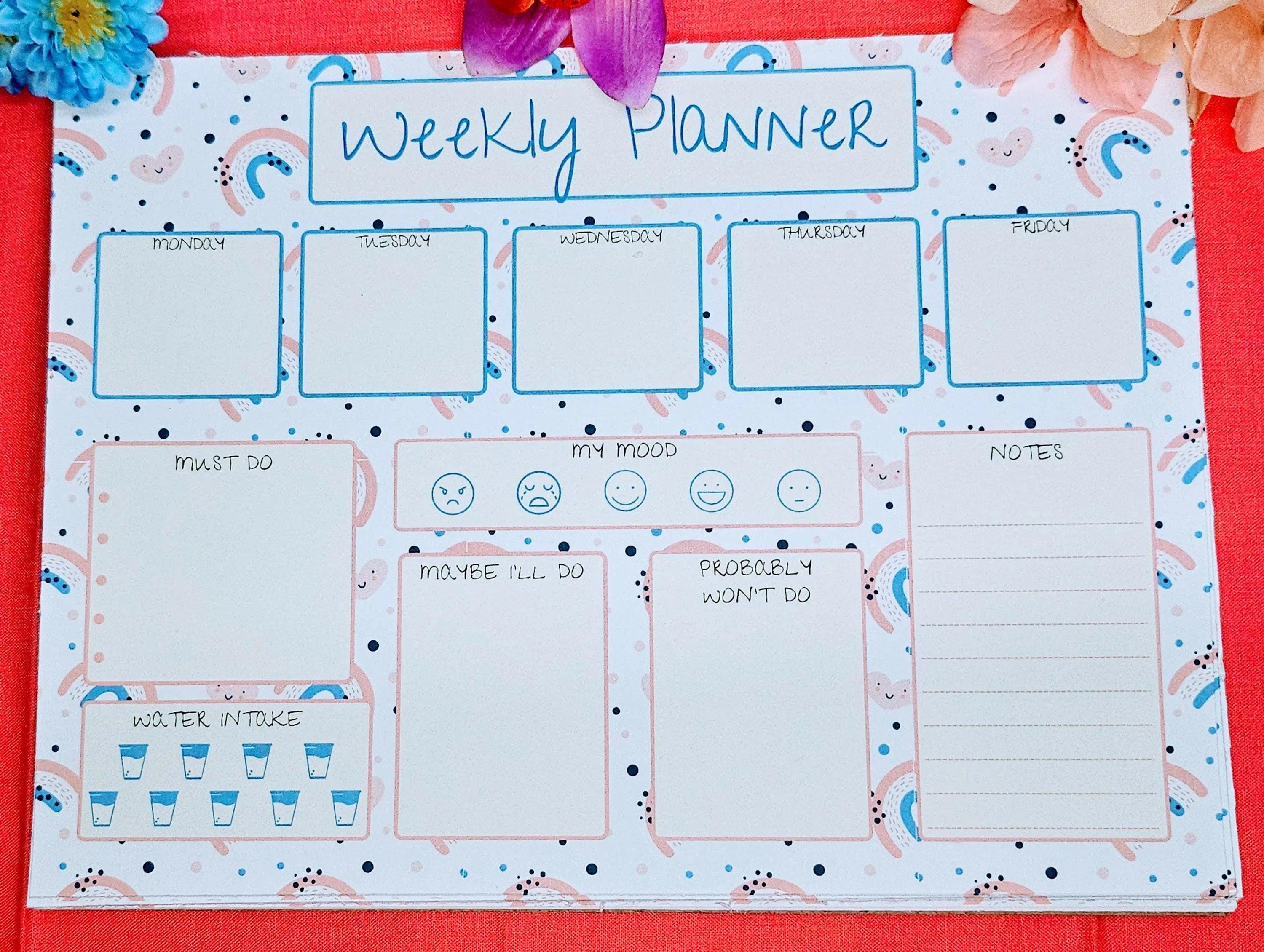 Mood &amp; Magic Weekly Notepad 8.5&amp;quot; x 11&amp;quot; - Autumnmist Boutique