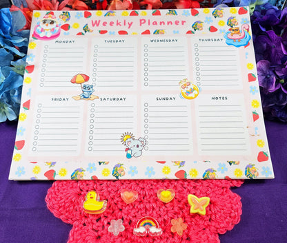Strawberry &amp; Lemon Weekly Planner Notepad 8.5&amp;quot; x 11&amp;quot; - Autumnmist Boutique
