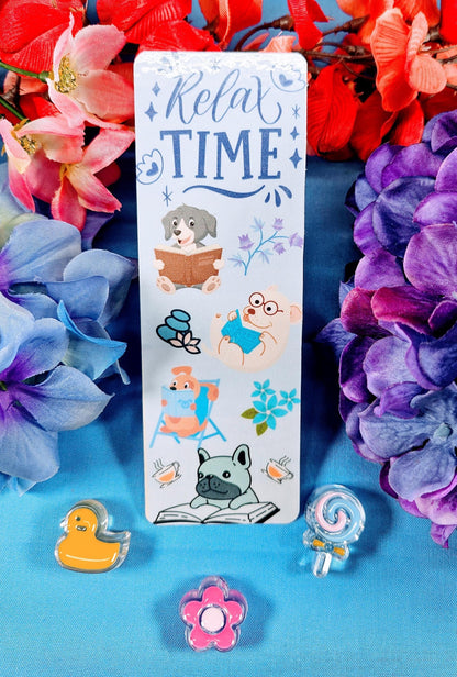 Relax and Read Dog Laminated Bookmark - Autumnmist Boutique