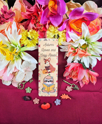 Woodland Friends Reading Laminated Bookmark - Autumnmist Boutique