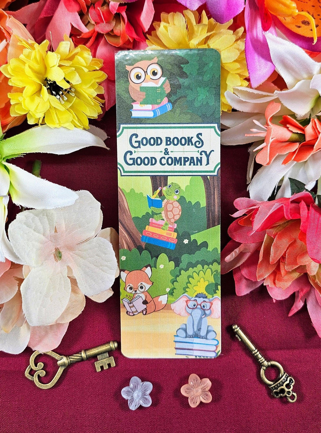 Forest Animal Reading Laminated Bookmark - Autumnmist Boutique