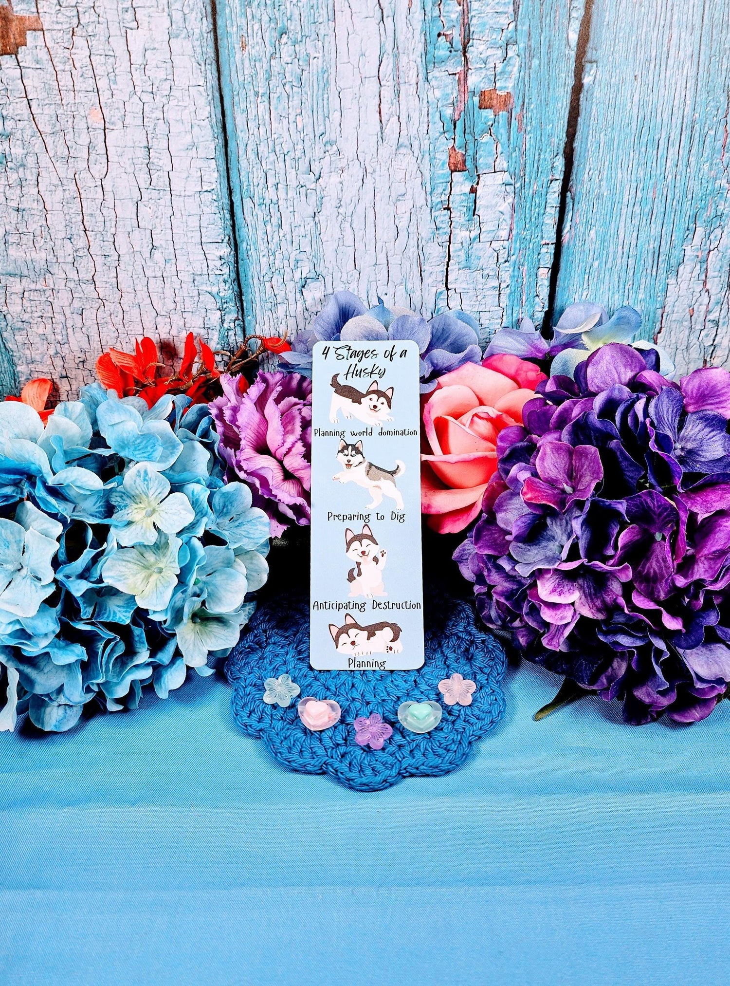 Mischief in Motion Husky Laminated Bookmark - Autumnmist Boutique