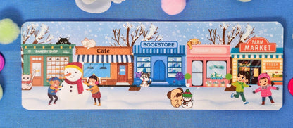 Main Street: Winter Edition Laminated Bookmark - Autumnmist Boutique