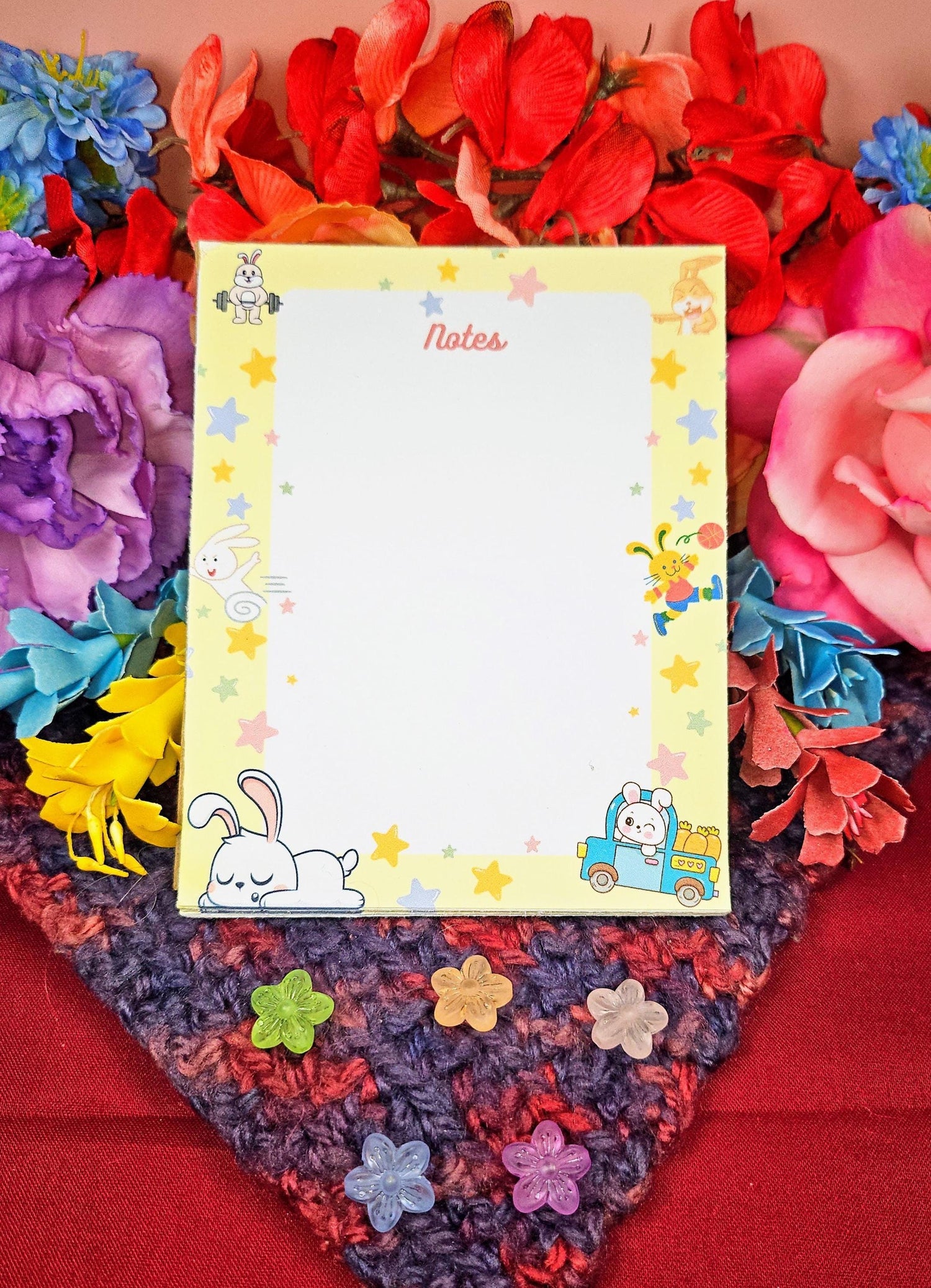 Bunny Carrot Fueled Adventures Notepad 4.25&amp;quot; x 5.5&amp;quot; - Autumnmist Boutique