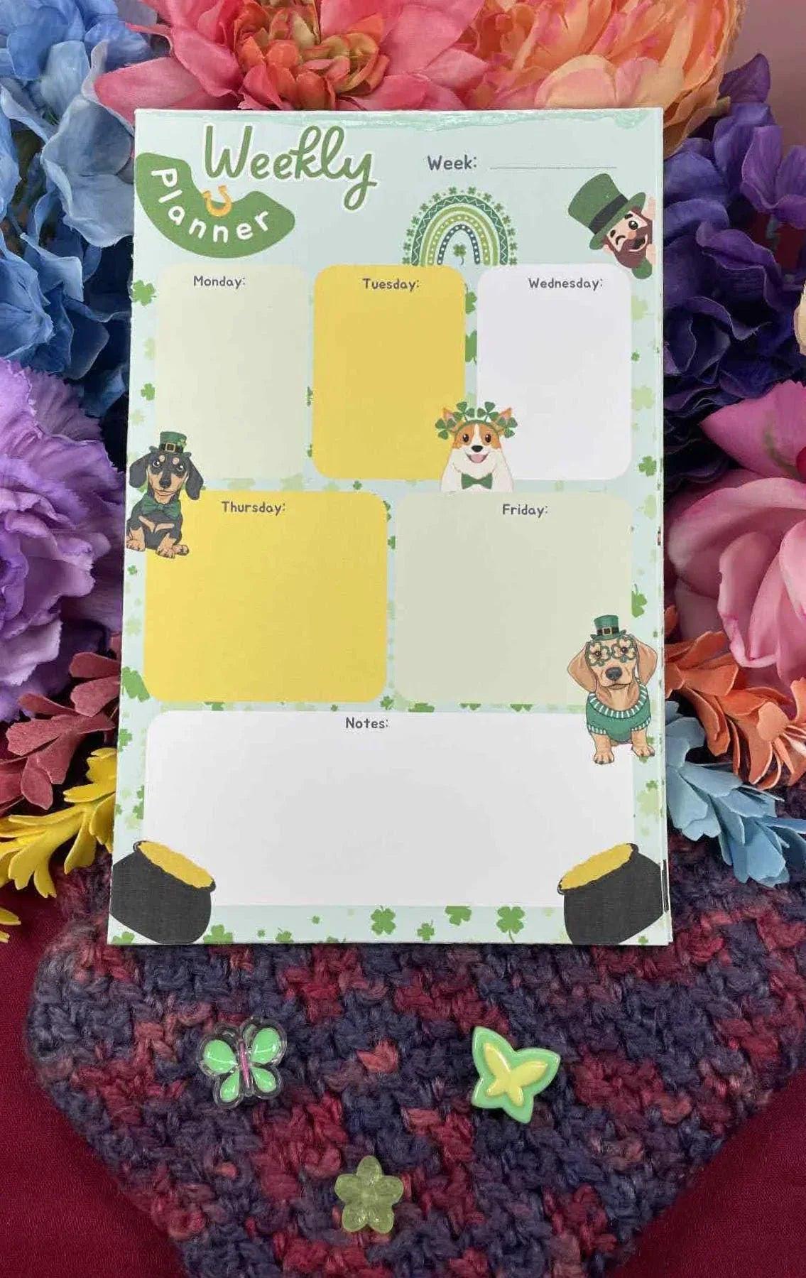 St. Paddy’s Delight Daily Planner Notepad 5.5&amp;quot; x 8.5&amp;quot; - Autumnmist Boutique