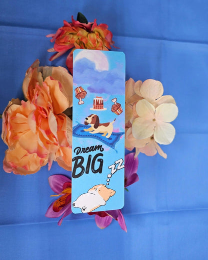 Dream Big Flying Dog Laminated Bookmark - Autumnmist Boutique