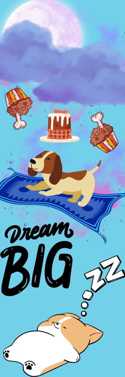 Dream Big Flying Dog Laminated Bookmark - Autumnmist Boutique