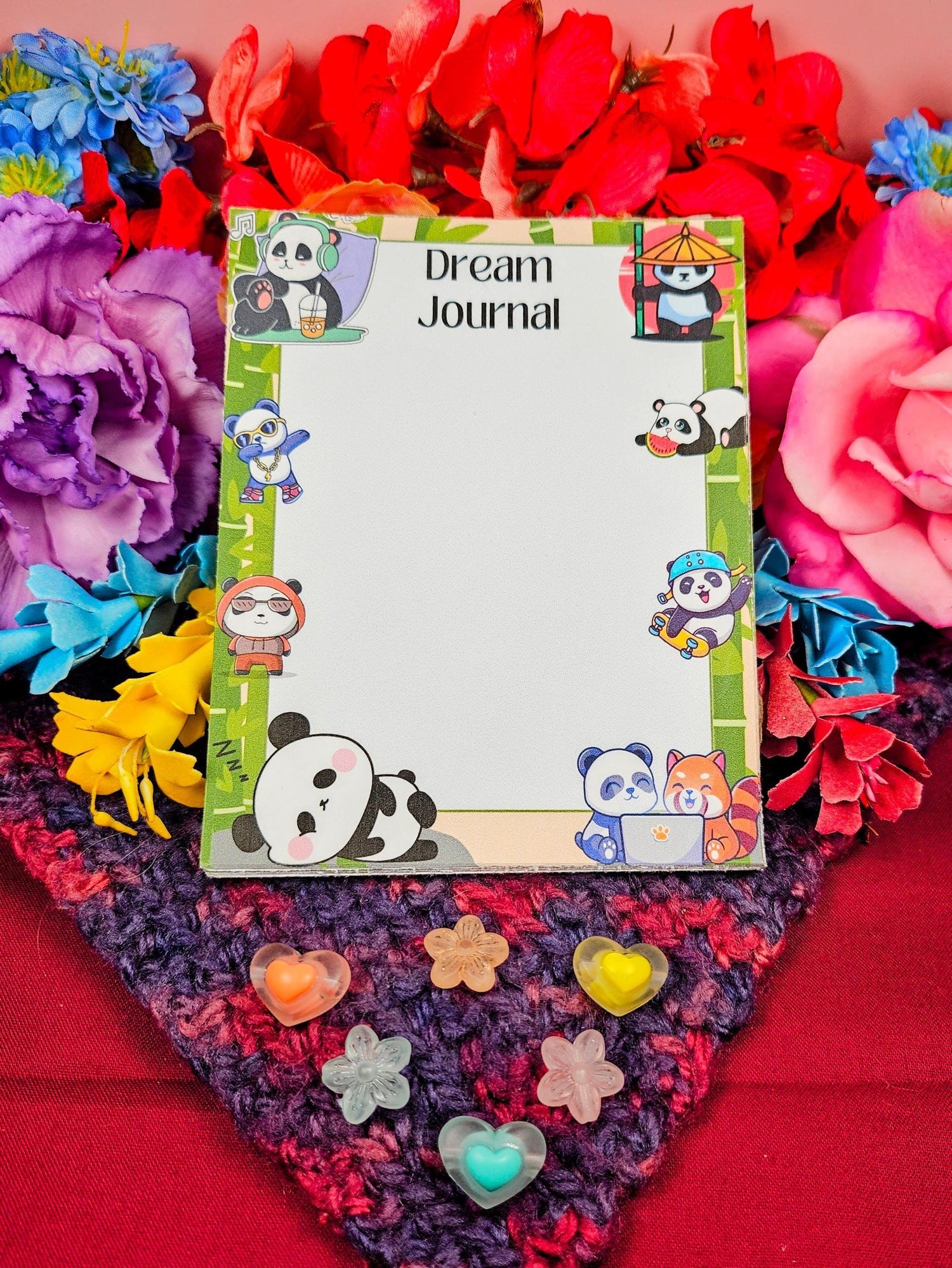 Panda Dreams Journal Notepad 4.25&amp;quot; x 5.5&amp;quot; - Autumnmist Boutique