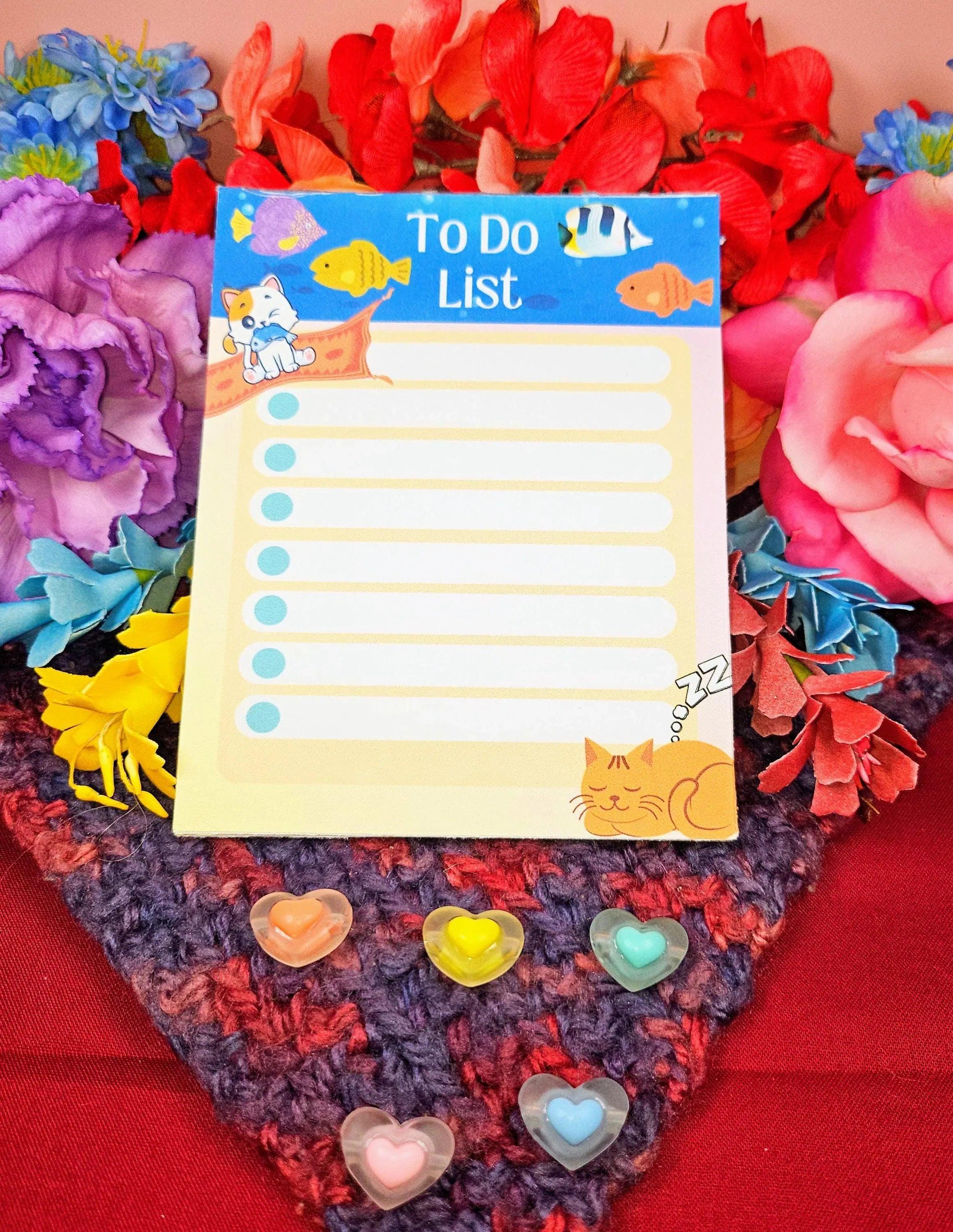 Live Your Dream Genie &amp; Cat To-Do Notepad 4.25&amp;quot; x 5.5&amp;quot; - Autumnmist Boutique