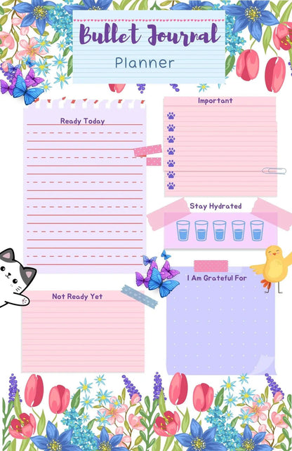 Hello Spring Daily Planner Notepad 5.5&amp;quot; x 8.5&amp;quot; - Autumnmist Boutique