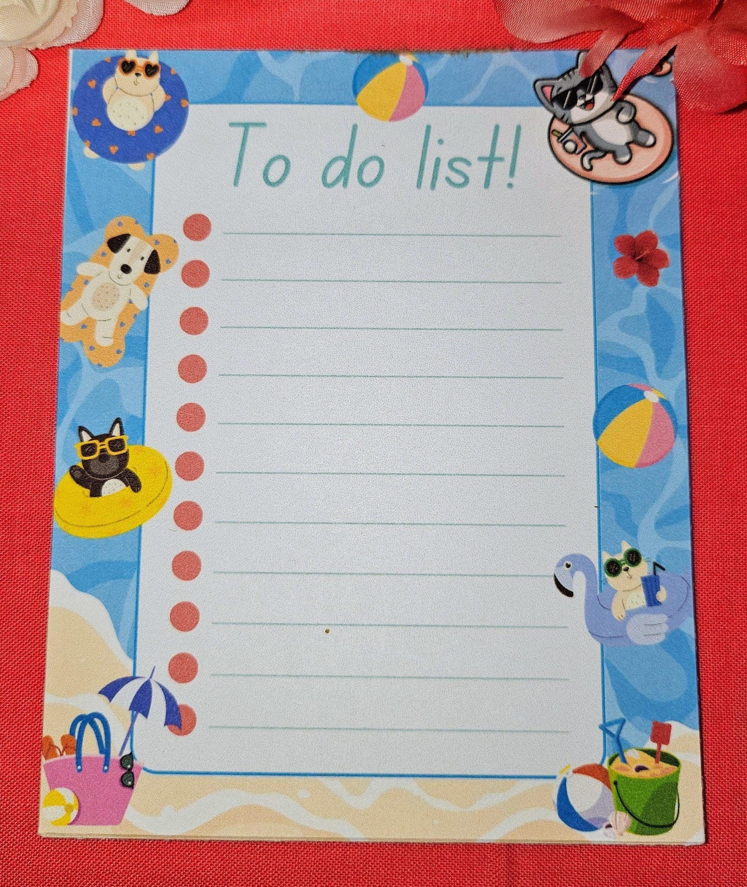 Summer Time Splash Notepad 4.25&amp;quot; x 5.5&amp;quot; - Autumnmist Boutique