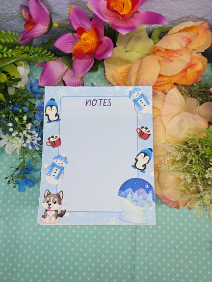 Winter Whimsy Notepad 4.25&amp;quot; x 5.5&amp;quot; - Autumnmist Boutique