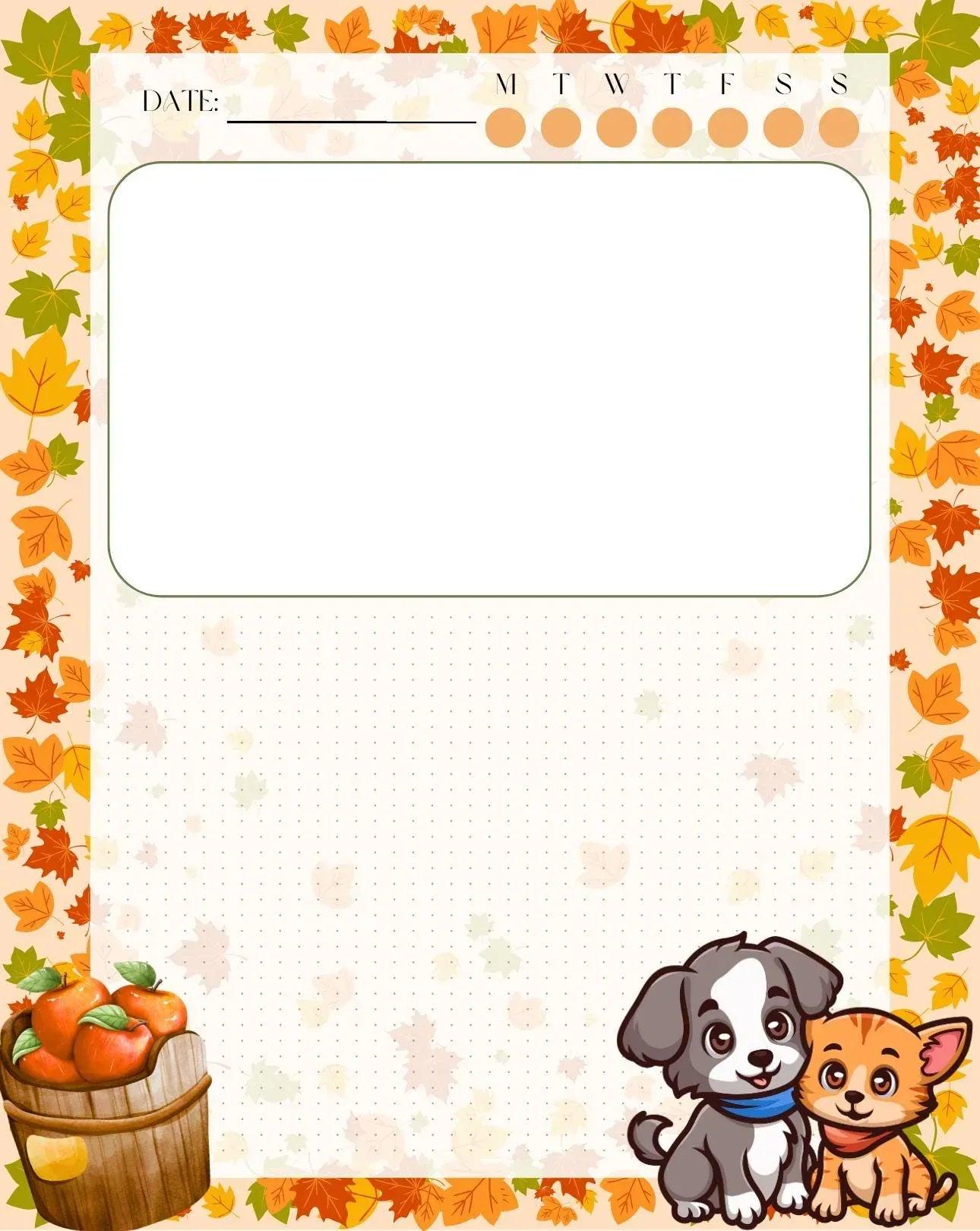 Autumn Pets Notepad 4.25&amp;quot; x 5.5&amp;quot; - Autumnmist Boutique