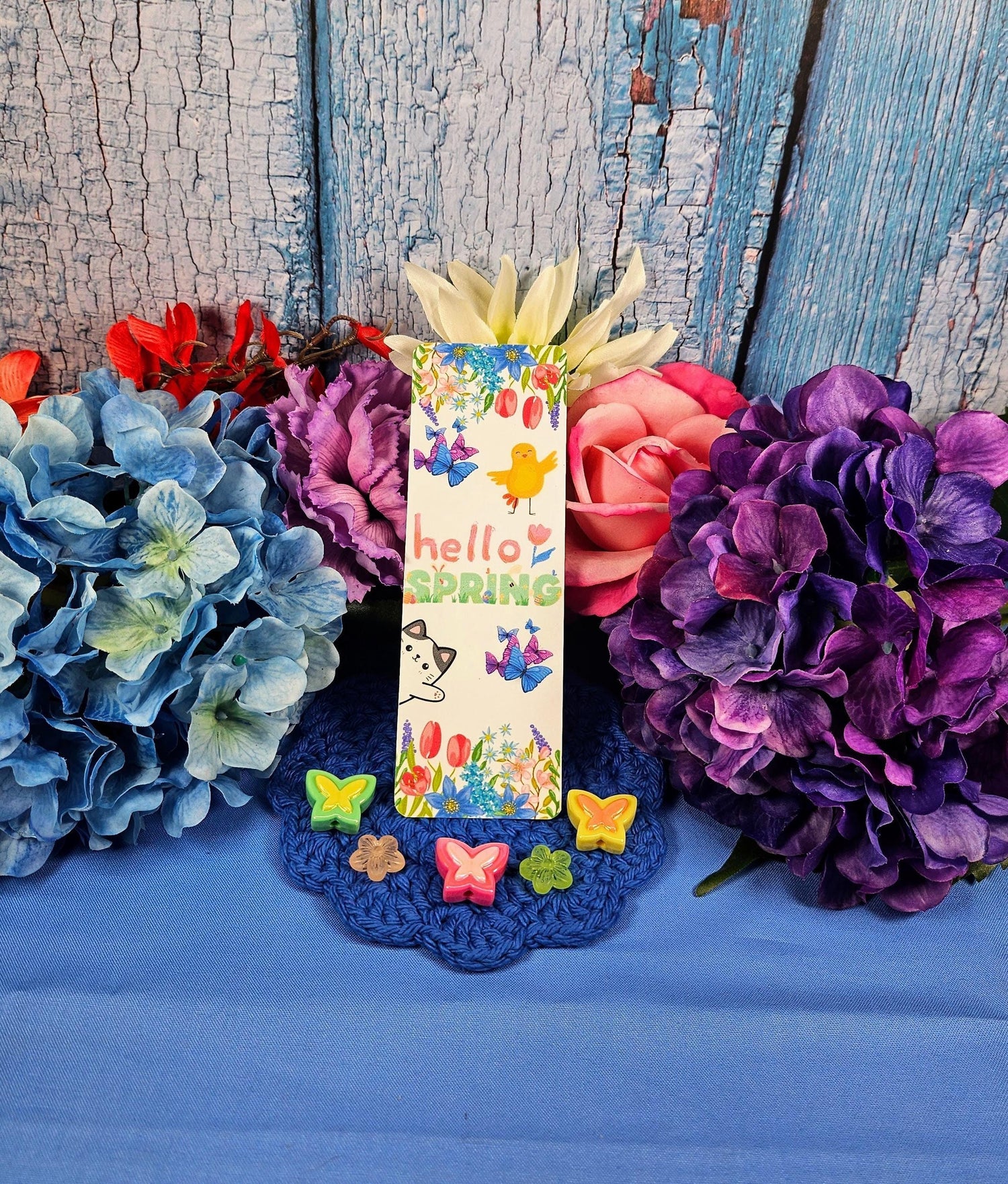 Hello Spring Laminated Bookmark - Autumnmist Boutique