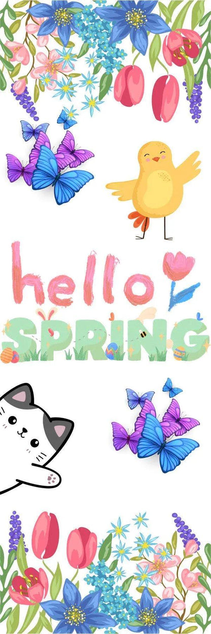 Hello Spring Laminated Bookmark - Autumnmist Boutique