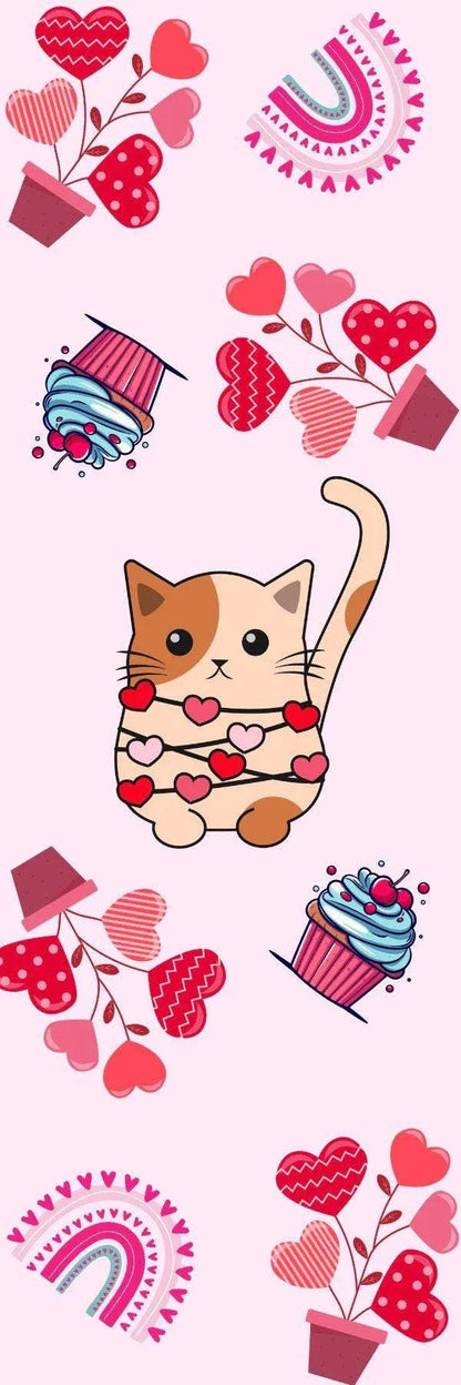 Tangled in Love Cat Laminated Bookmark - Autumnmist Boutique