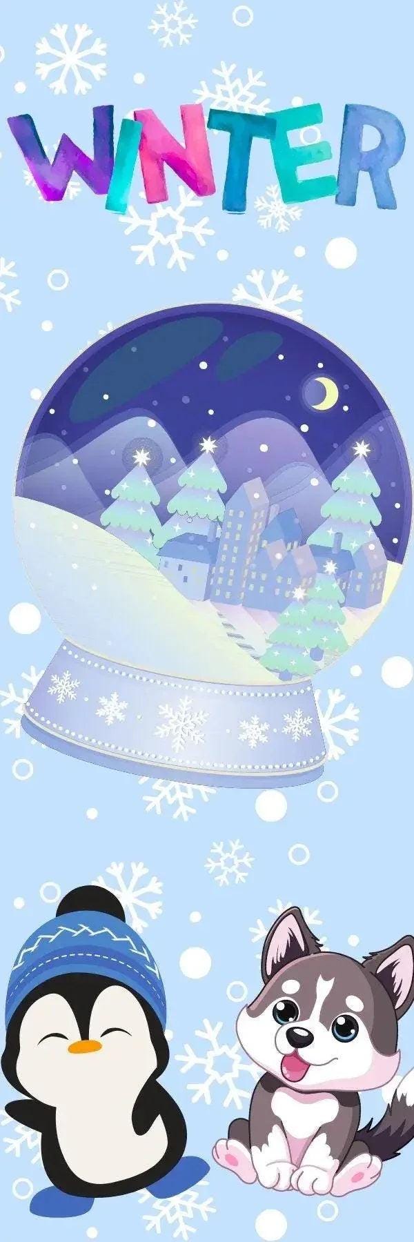 Winter Whimsy Laminated Bookmark - Autumnmist Boutique