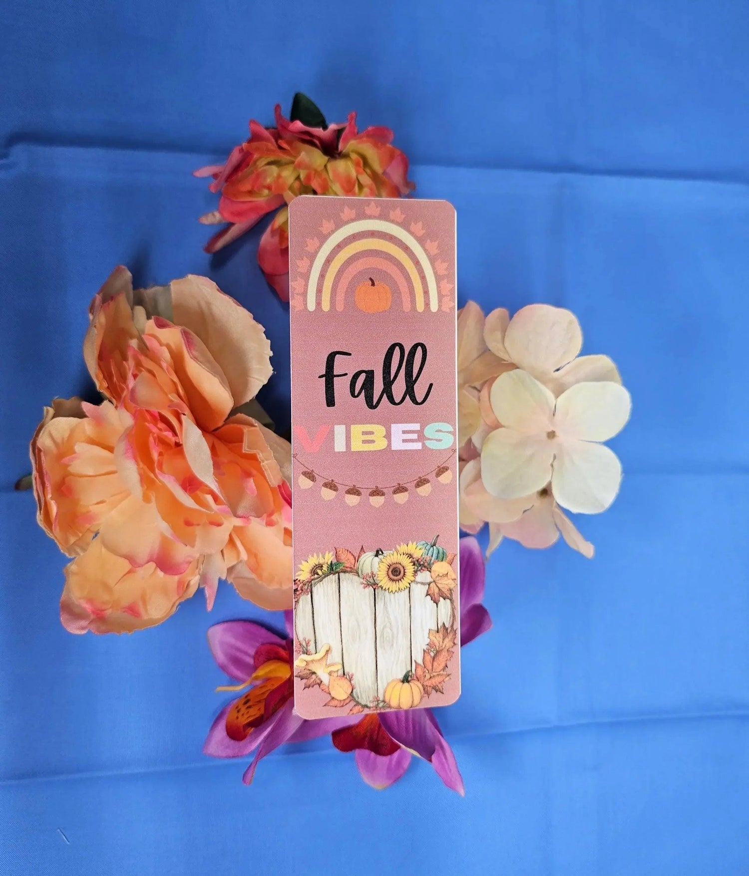 Fall Vibes Rustic Autumn Laminated Bookmark - Autumnmist Boutique