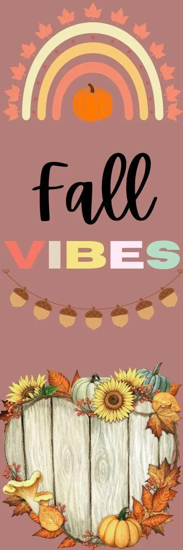 Fall Vibes Rustic Autumn Laminated Bookmark - Autumnmist Boutique