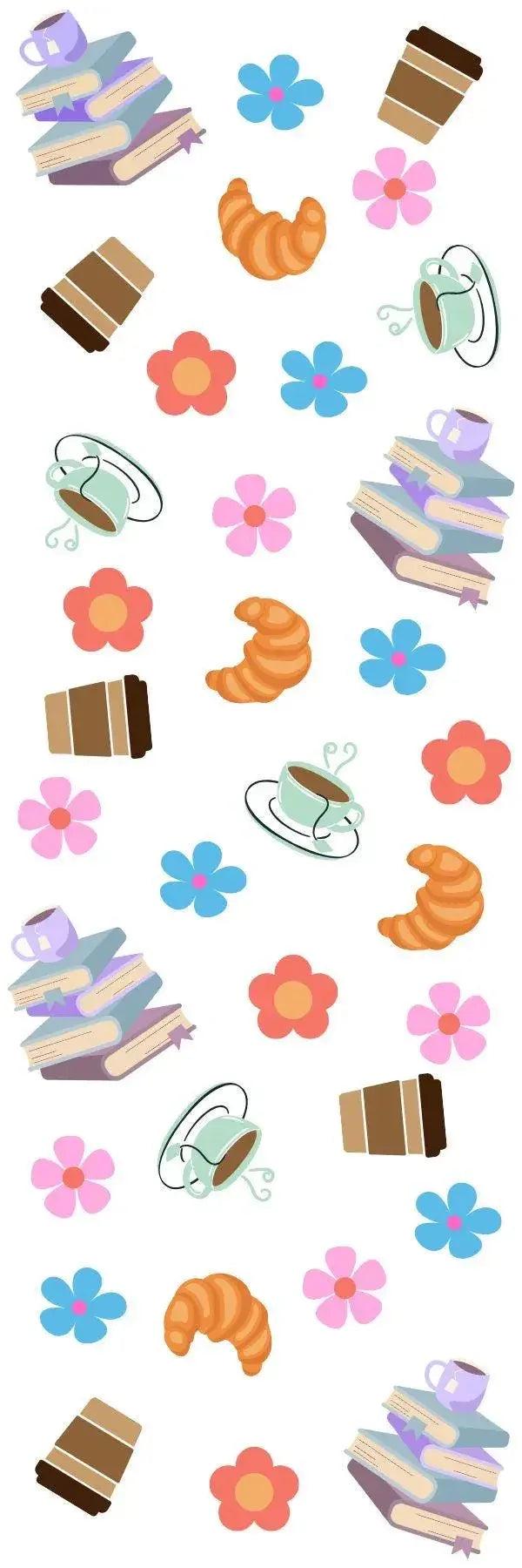 Coffee &amp; Books Laminated Bookmark - Autumnmist Boutique