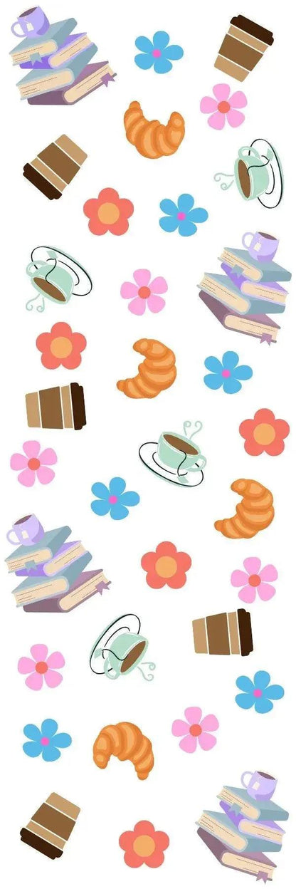 Coffee &amp; Books Laminated Bookmark - Autumnmist Boutique