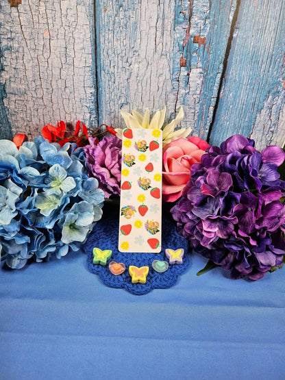 Strawberry &amp; Lemon Laminated Bookmark - Autumnmist Boutique