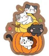 Pumpkin Pile-Up Vinyl Sticker - Autumnmist Boutique
