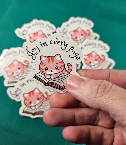 Joy in Every Page Vinyl Sticker - Autumnmist Boutique
