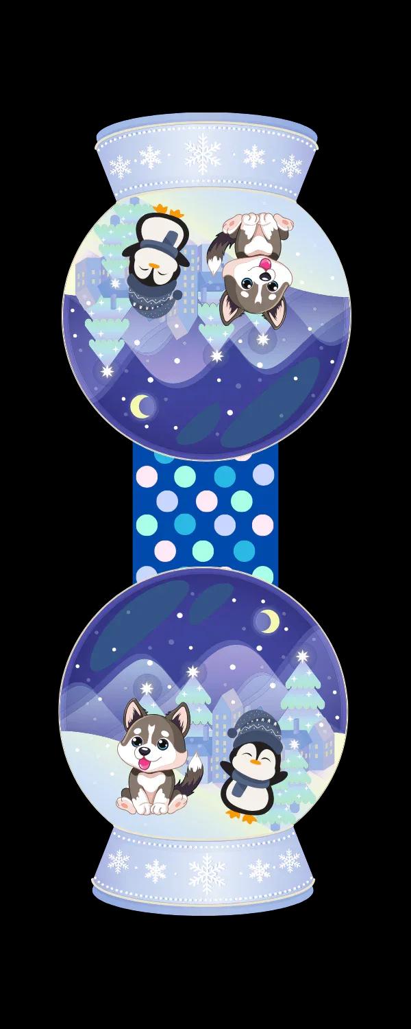 Winter Snowglobe Magnetic Bookmark - Autumnmist Boutique