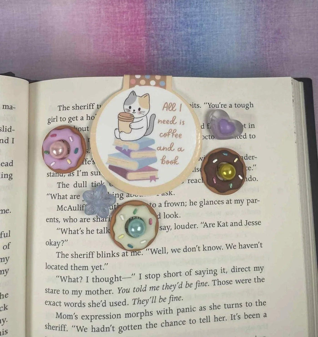 Coffee &amp; Cozy Reads Magnetic Bookmark - Autumnmist Boutique