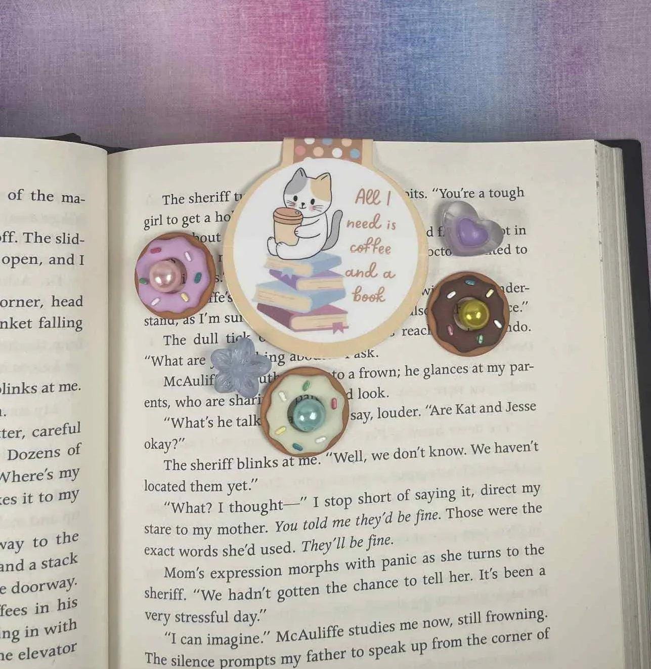 Coffee &amp; Cozy Reads Magnetic Bookmark - Autumnmist Boutique