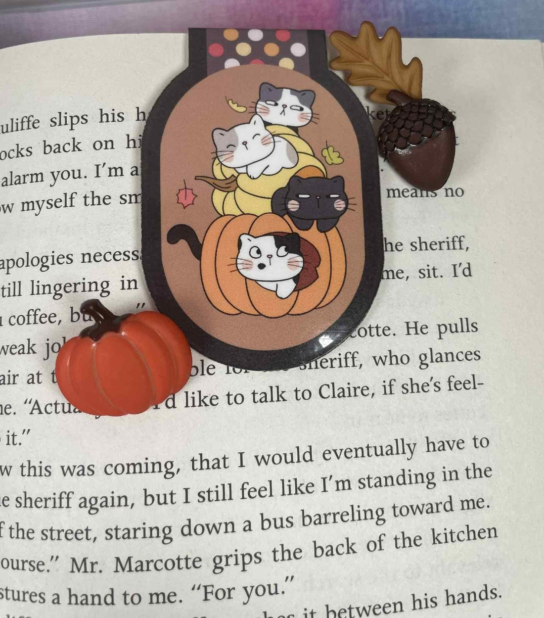 Pumpkin Pile-Up Magnetic Bookmark - Autumnmist Boutique