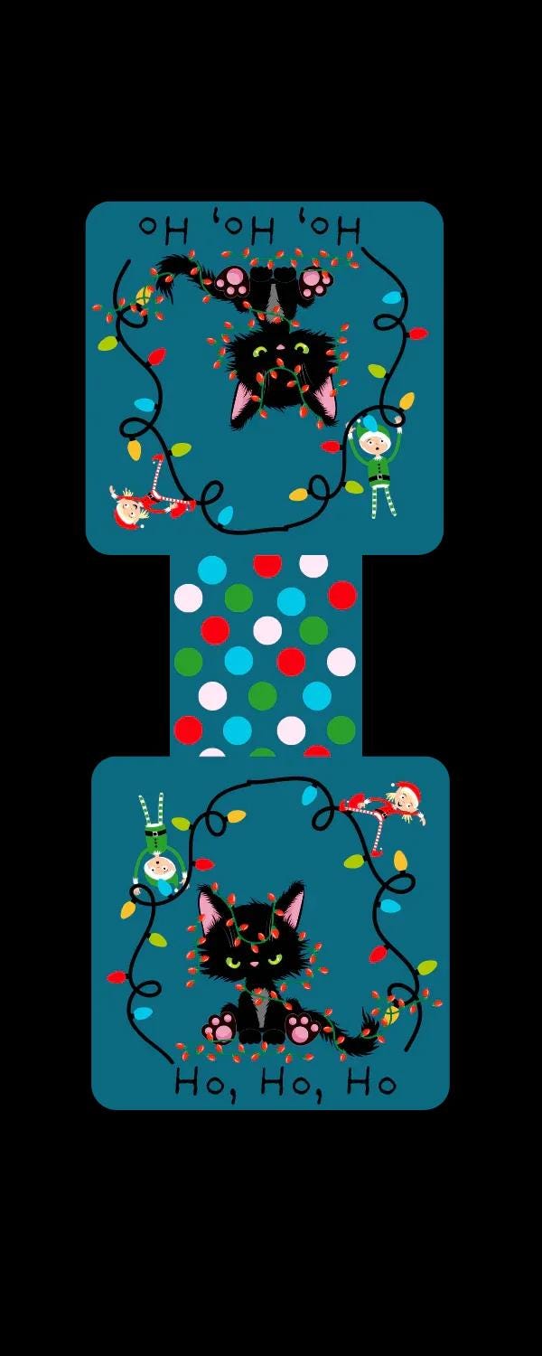 Tangled Tidings Holiday Magnetic Bookmark - Autumnmist Boutique