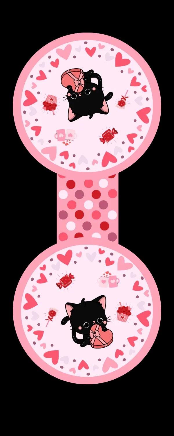 Valentine Whiskers Magnetic Bookmark - Autumnmist Boutique