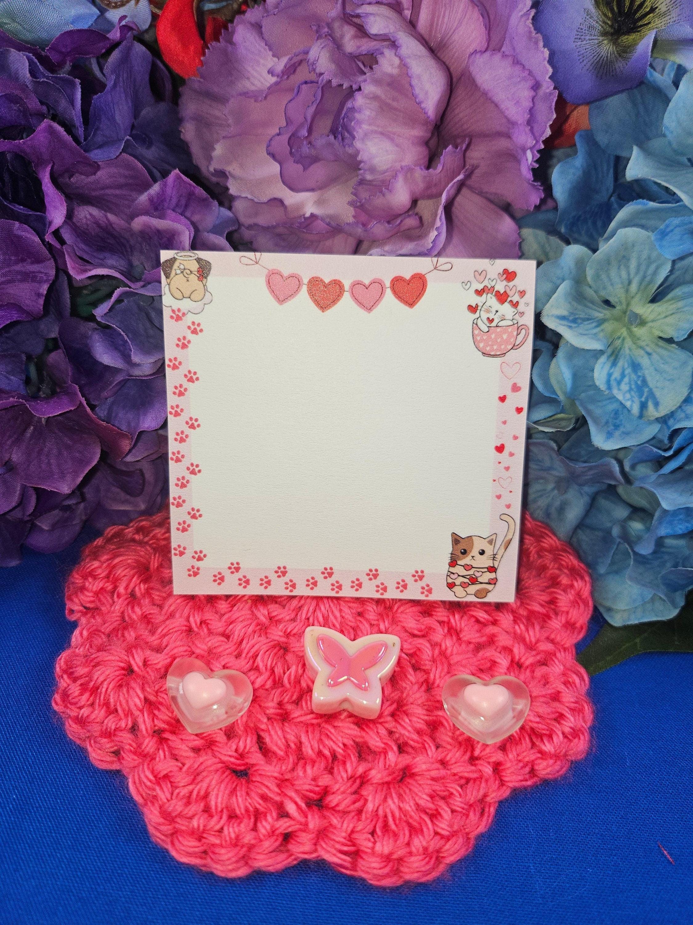 Tangled in Love Cat Sticky Notes 3&amp;quot; x 3&amp;quot; - Autumnmist Boutique