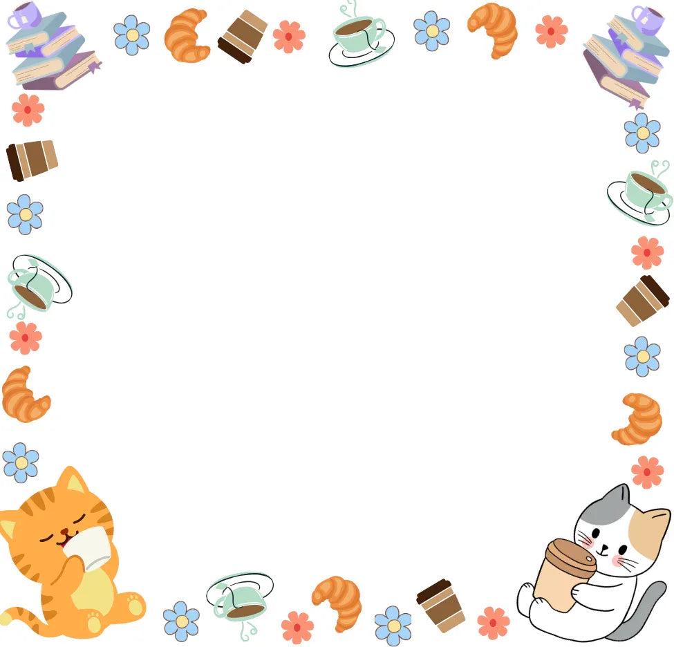 Cat Café Sticky Notes 3&amp;quot;x 3&amp;quot; - Autumnmist Boutique