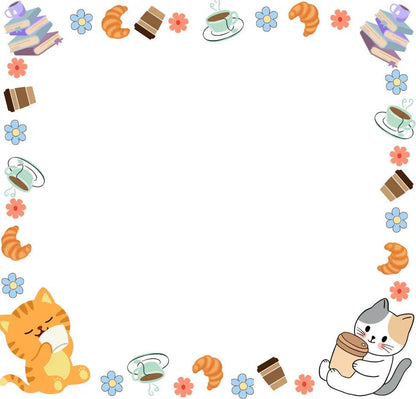 Cat Café Sticky Notes 3&amp;quot;x 3&amp;quot; - Autumnmist Boutique