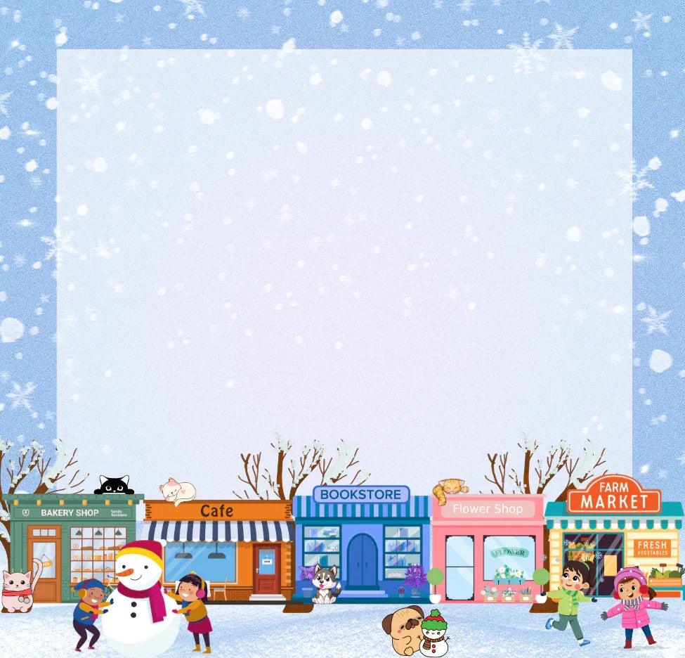 Main Street Winter Edition Sticky Notes 3&amp;quot; x 3&amp;quot; - Autumnmist Boutique