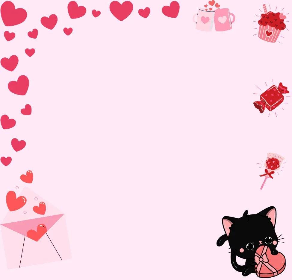 Valentine Whiskers Sticky Notes 3&amp;quot; x 3&amp;quot; - Autumnmist Boutique