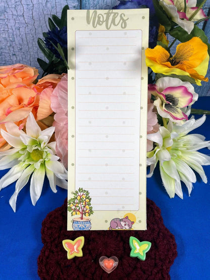 Lemon Tree Magnetic Notepad 3&amp;quot; x 8.5&amp;quot; Autumnmist Boutique
