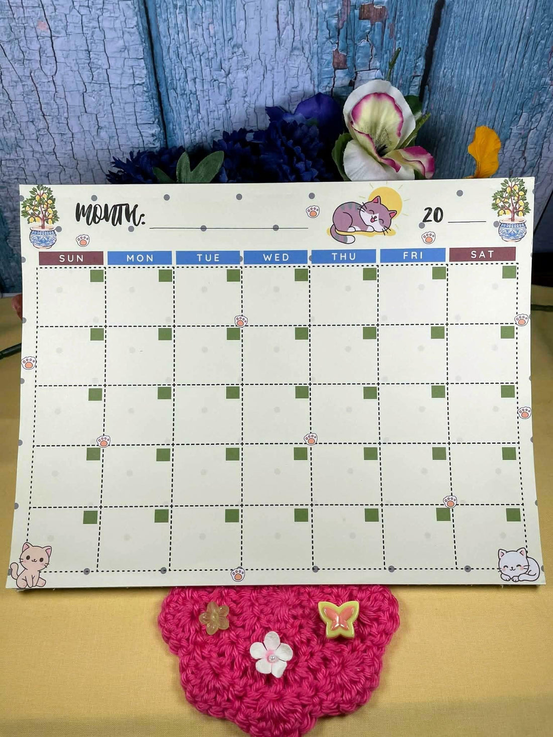 La Dolce Vita Blank Calendar Notepad 8.5&amp;quot; x 11&amp;quot; Autumnmist Boutique