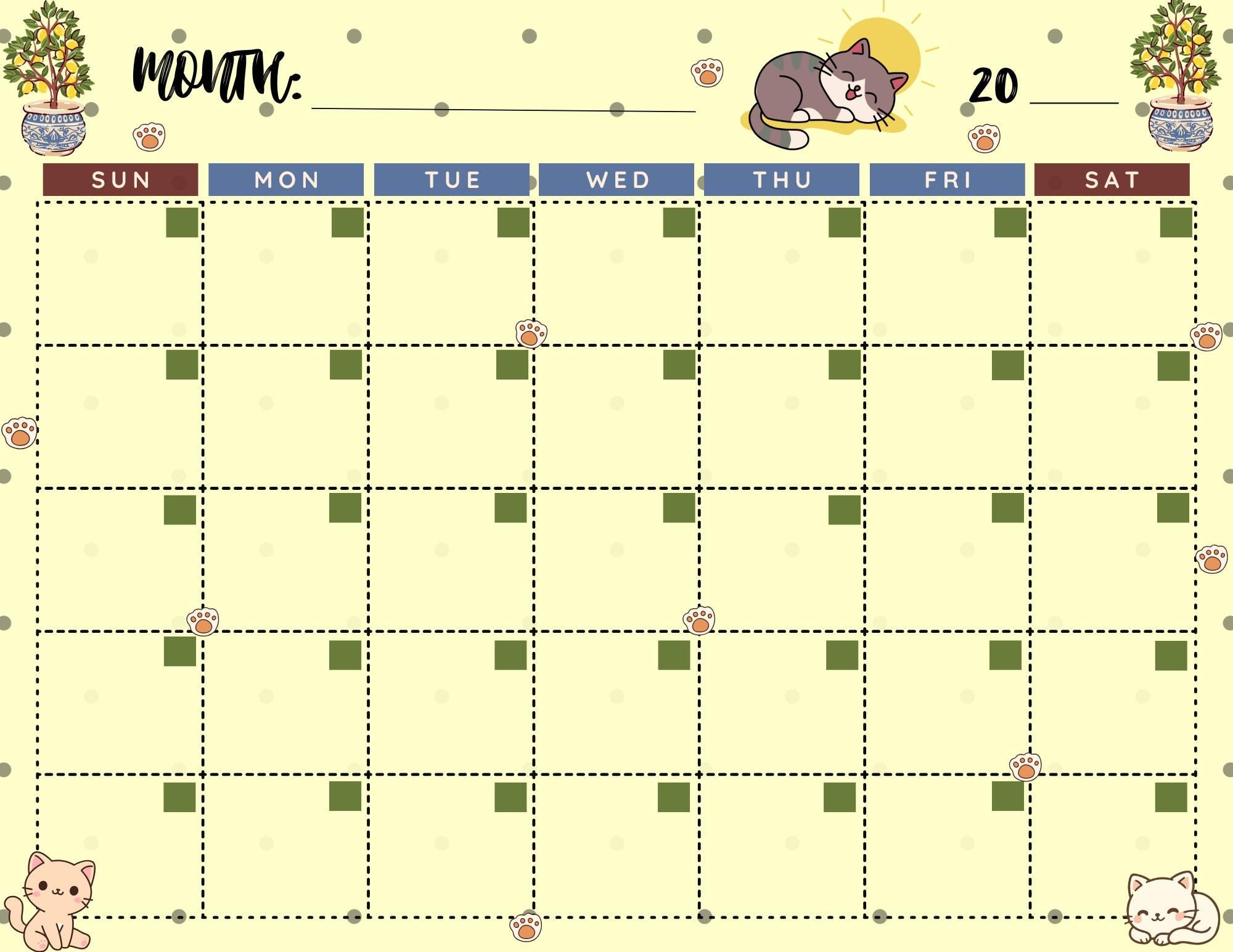 La Dolce Vita Blank Calendar Notepad 8.5&amp;quot; x 11&amp;quot; Autumnmist Boutique