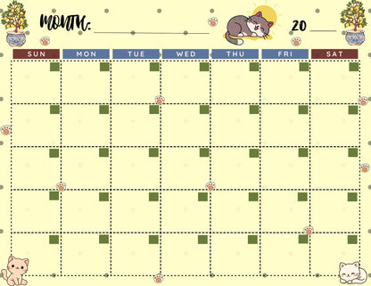 La Dolce Vita Blank Calendar Notepad 8.5&amp;quot; x 11&amp;quot; Autumnmist Boutique